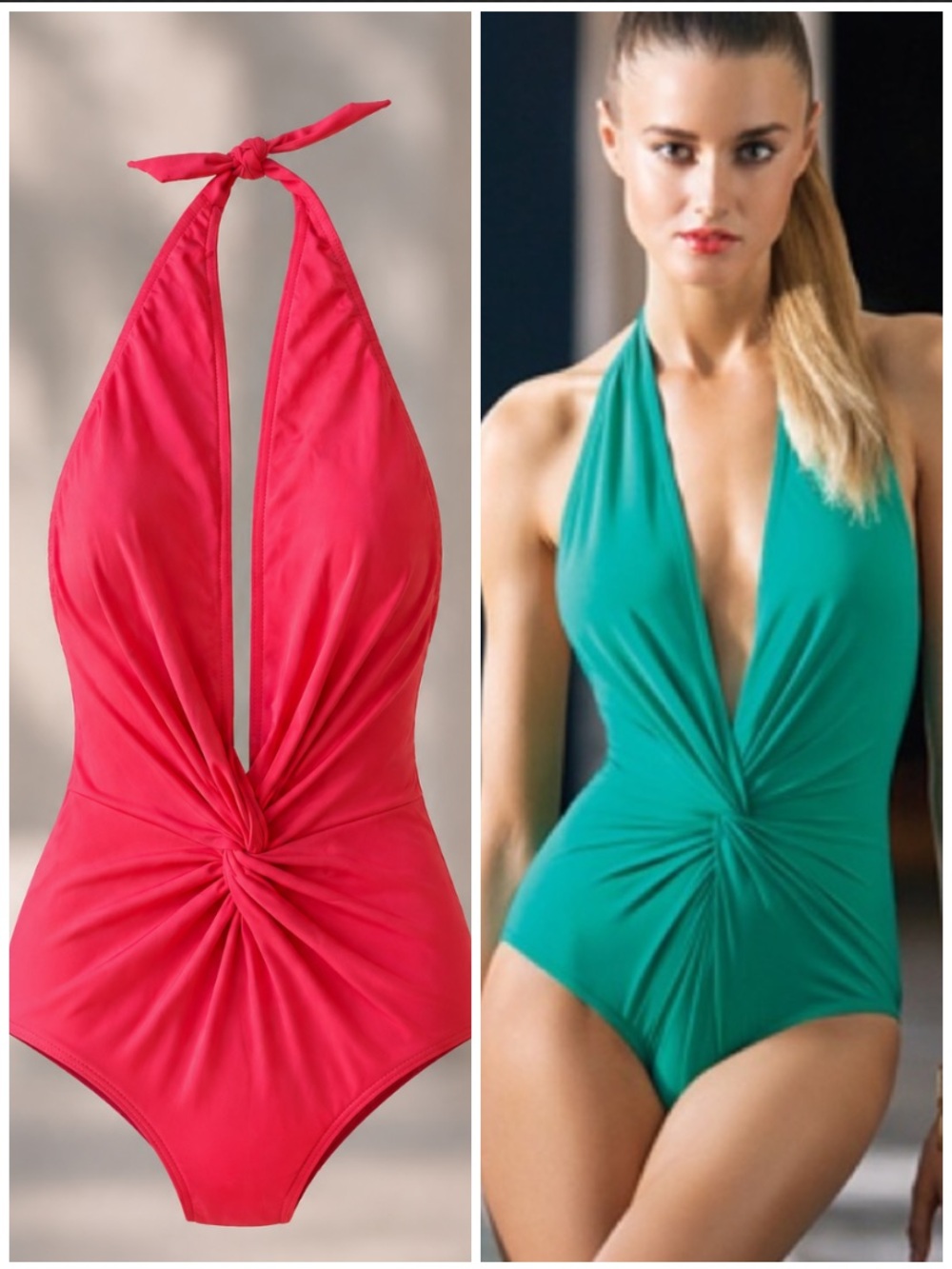 NWOT Karla Colletto Deep V Plunge One
Piece Swimsuit Size 12